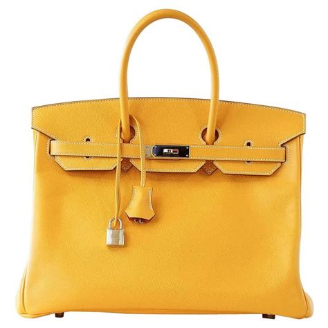 hermes 48308035594|HERMES Epsom Birkin 35 Jaune D'Or .